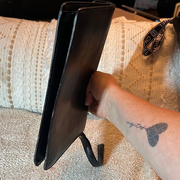 Louis Vuitton Black Clutch with Gold Accents - Picture 4 of 13